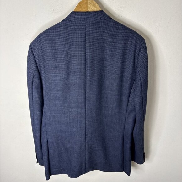 Austin Reed Signature Blazer Men’s 44R Blue Wool Super 110s Piacere Fabric - Picture 3 of 8